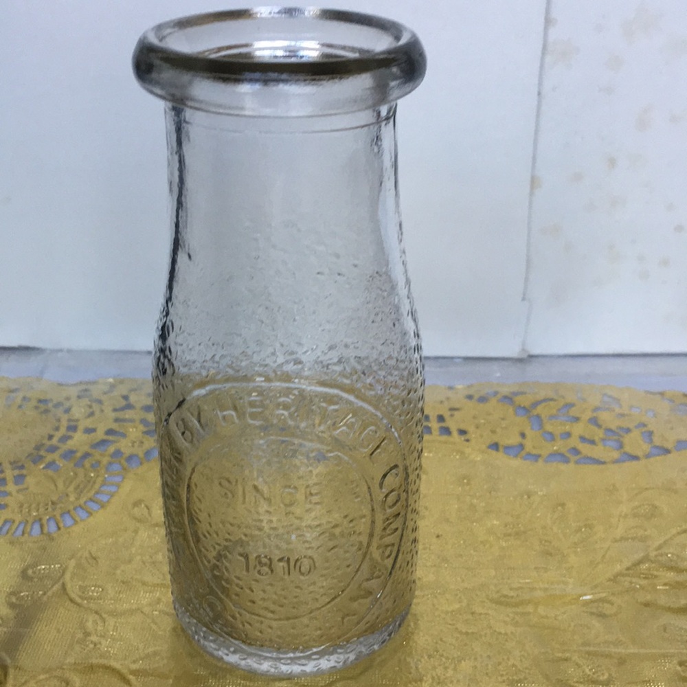 Vintage “Dairy Milk by Heritage Company since 1810” glass milk bottle